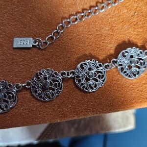 Elegant SILVER Filigree Necklace